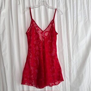 Baby Doll Sleepwear Hearts Pattern Lingerie PJ  Size L